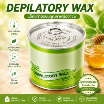 แว็กซ์กำจัดขน แว็กซ์ร้อน Strip wax 400-450 กรัม สูตรน้ำผึ้ง