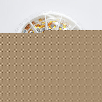 ตลับเพชรคริสตัล สีทอง 3mm