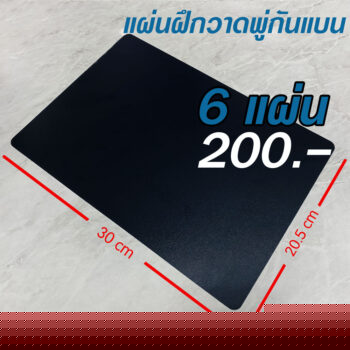 แผ่นฝึกวาดพู่กันแบน โปร6 แผ่น