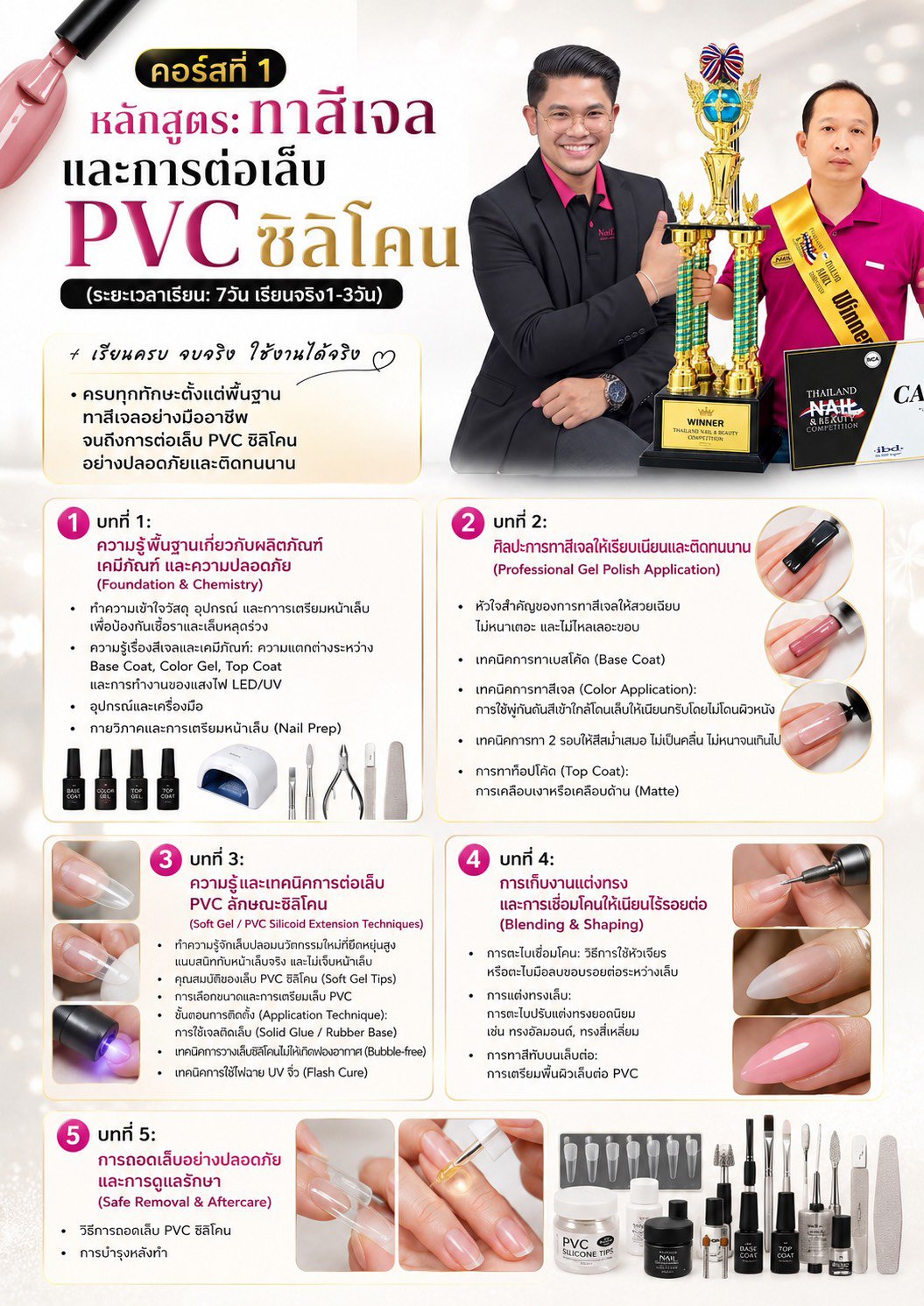 สถาบันสอนทำเล็บครบวงจร Nail Art Academy Phayathai